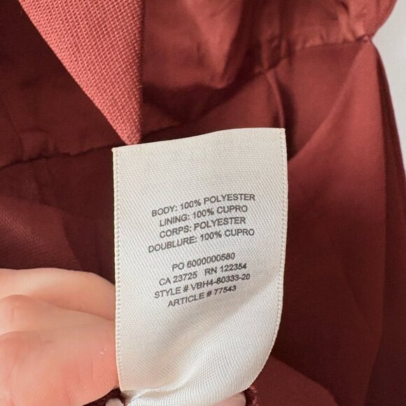 Artizia Wilfred Aperature Tie-Back Dress Burgundy Red Brown Size 0 - Picture 6 of 7